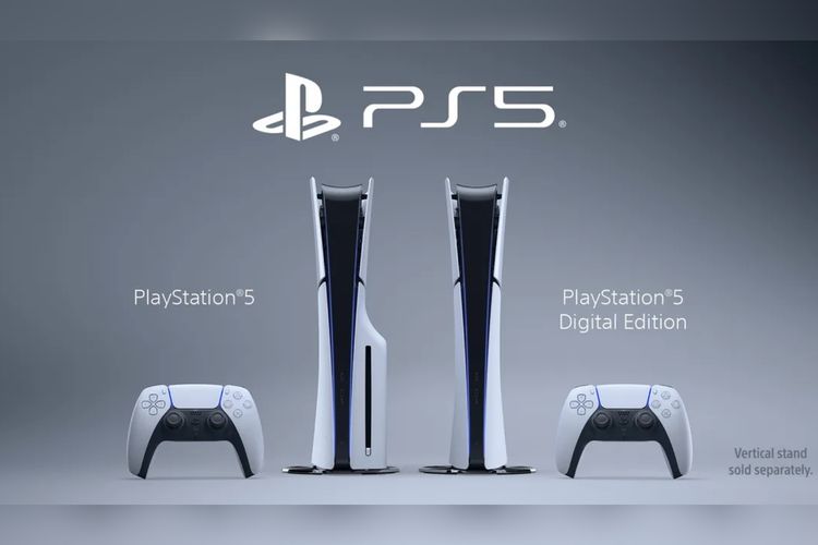 Sony Rilis PlayStation 5 Model Baru "Slim" dengan Laci Cakram Dilepas