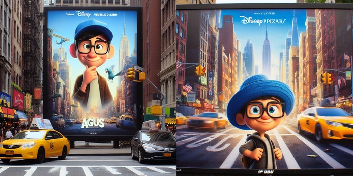 Tren Poster Disney Pixar Bernuansa Indonesia yang Dibuat dengan Kecerdasan Buatan