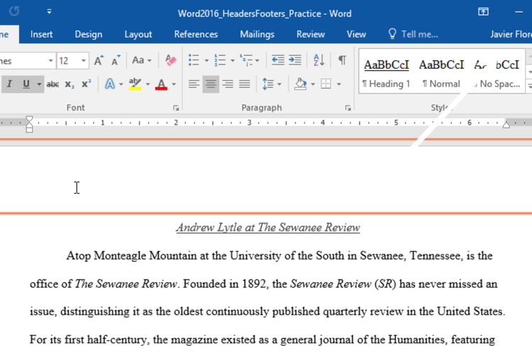 Cara Menambahkan Header Halaman Secara Terpisah dalam Dokumen Microsoft Word