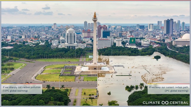 Jakarta Berpotensi Dibanjiri Jika Suhu Rata-rata Global Meningkat 3 Derajat Celsius